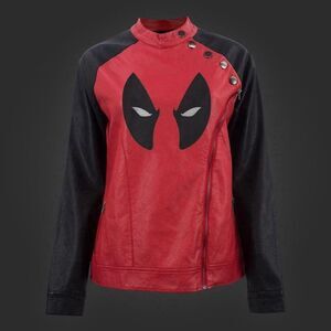 Deadpool Faux Leather Motorcycle Jacket S & M